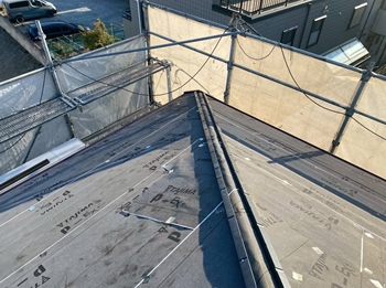 全面に張り終えました。