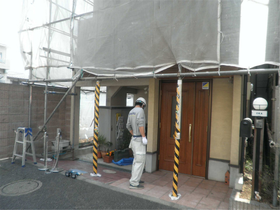 東京都 大田区 M様邸・O様邸 外装リフォーム 施工中