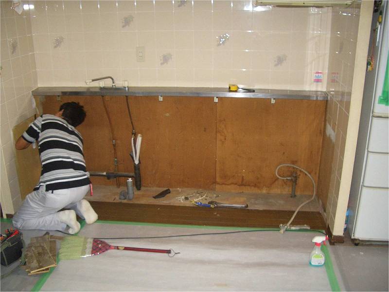 東京都　大田区　Ｏ様　キッチンリフォーム　施工中