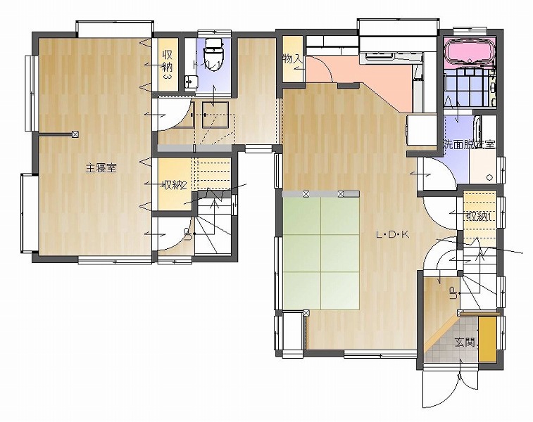 東京都　品川区　Ｋ様邸　全面改装リフォーム　施工後　図面　