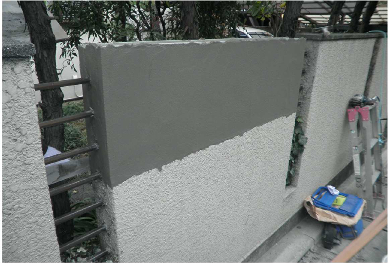 キタセツ 東京都 大田区 W様邸 塀補修工事 施工中